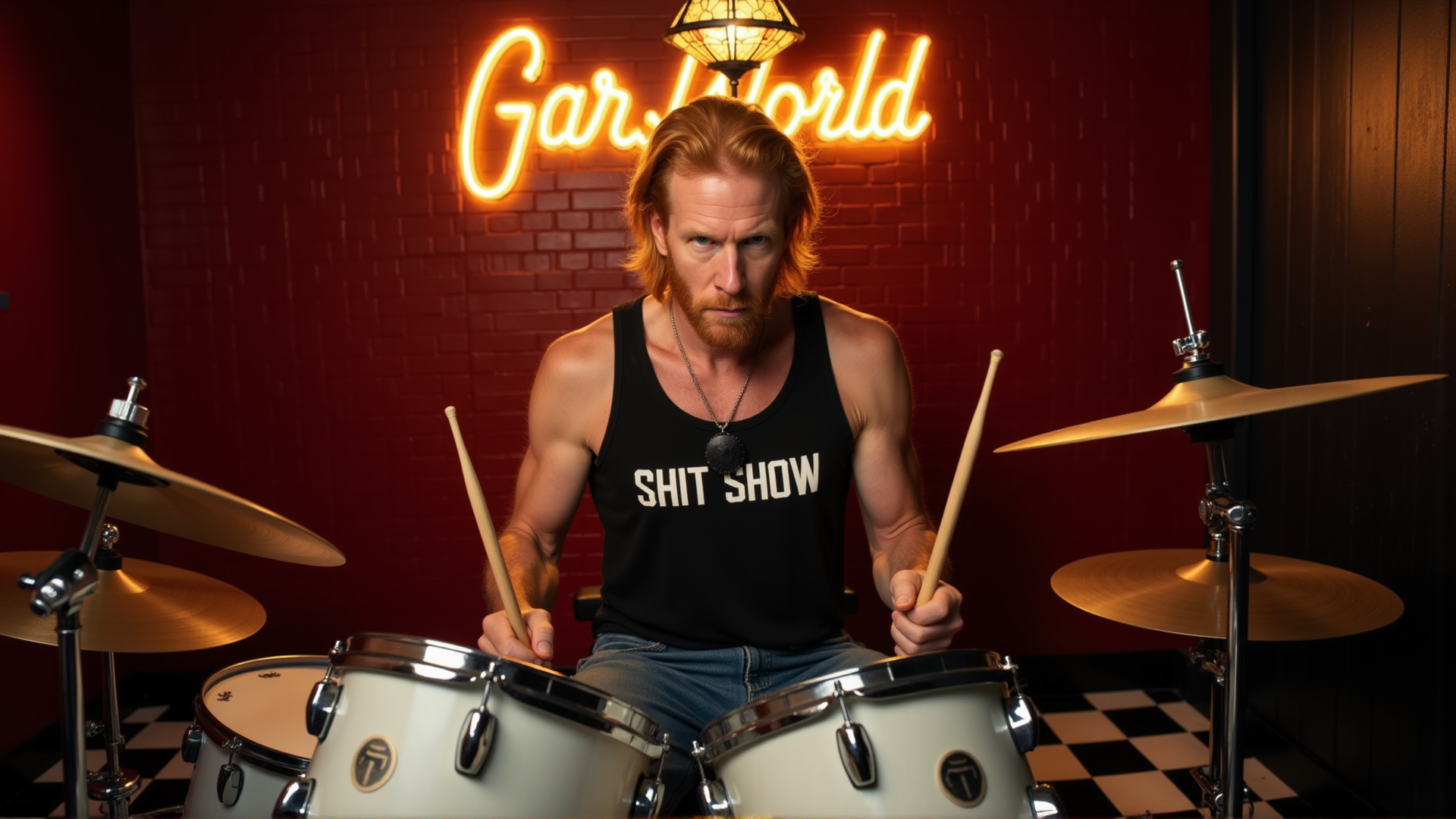 Gar at the drums — Gar's World